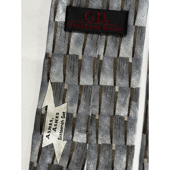Vintage grateful Dead Neck mens Tie Jerry Garcia Ashes Ashes 16th Gray’s capsule - Picture 3 of 6